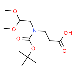 ChemSpider 2D Image | N-(2,2-Dimethoxyethyl)-N-{[(2-methyl-2-propanyl)oxy]carbonyl}-beta-alanine | C12H23NO6