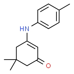 ChemSpider 2D Image | 5,5-Dimethyl-3-p-tolylamino-cyclohex-2-enone | C15H19NO