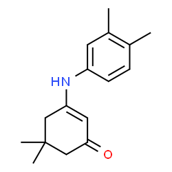 ChemSpider 2D Image | 3-(3,4-Dimethyl-phenylamino)-5,5-dimethyl-cyclohex-2-enone | C16H21NO