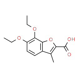 ChemSpider 2D Image | 6,7-Diethoxy-3-methylbenzofuran-2-carboxylic acid | C14H16O5