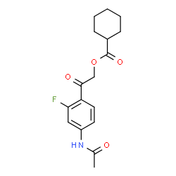 ChemSpider 2D Image | 2-(4-Acetamido-2-fluorophenyl)-2-oxoethyl cyclohexanecarboxylate | C17H20FNO4