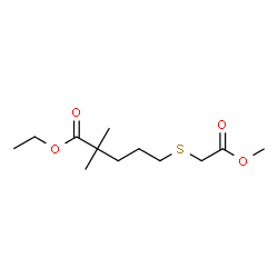 ChemSpider 2D Image | Ethyl 5-[(2-methoxy-2-oxoethyl)sulfanyl]-2,2-dimethylpentanoate | C12H22O4S