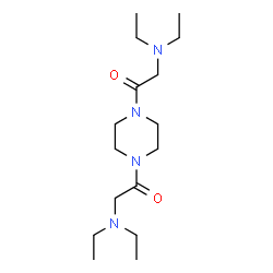 ChemSpider 2D Image | 1,1'-(1,4-Piperazinediyl)bis[2-(diethylamino)ethanone] | C16H32N4O2