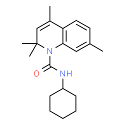 ChemSpider 2D Image | N-Cyclohexyl-2,2,4,7-tetramethyl-1(2H)-quinolinecarboxamide | C20H28N2O