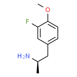 ChemSpider 2D Image | (2R)-1-(3-Fluoro-4-methoxyphenyl)-2-propanamine | C10H14FNO