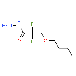 ChemSpider 2D Image | 3-Butoxy-2,2-difluoropropanehydrazide | C7H14F2N2O2