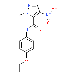 ChemSpider 2D Image | N-(4-Ethoxyphenyl)-1-methyl-4-nitro-1H-pyrazole-5-carboxamide | C13H14N4O4