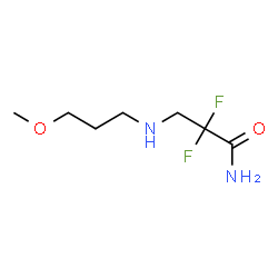 ChemSpider 2D Image | 2,2-Difluoro-3-[(3-methoxypropyl)amino]propanamide | C7H14F2N2O2