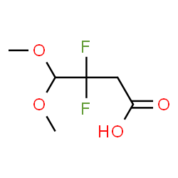 ChemSpider 2D Image | 3,3-Difluoro-4,4-dimethoxybutanoic acid | C6H10F2O4