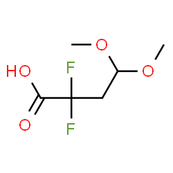 ChemSpider 2D Image | 2,2-Difluoro-4,4-dimethoxybutanoic acid | C6H10F2O4