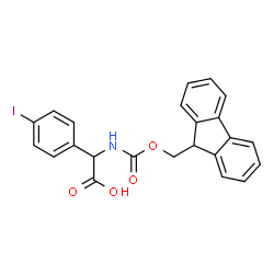 ChemSpider 2D Image | {[(9H-Fluoren-9-ylmethoxy)carbonyl]amino}(4-iodophenyl)acetic acid | C23H18INO4