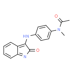 ChemSpider 2D Image | N-Methyl-N-{4-[(2-oxo-2H-indol-3-yl)amino]phenyl}acetamide | C17H15N3O2