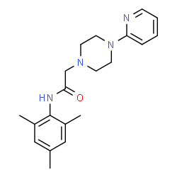 ChemSpider 2D Image | N-Mesityl-2-[4-(2-pyridinyl)-1-piperazinyl]acetamide | C20H26N4O