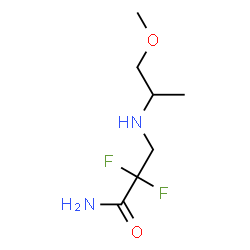 ChemSpider 2D Image | 2,2-Difluoro-3-[(1-methoxy-2-propanyl)amino]propanamide | C7H14F2N2O2