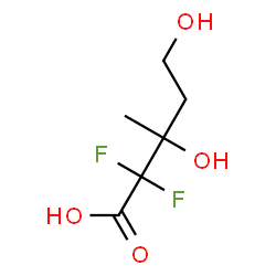 ChemSpider 2D Image | 2,2-Difluoro-3,5-dihydroxy-3-methylpentanoic acid | C6H10F2O4