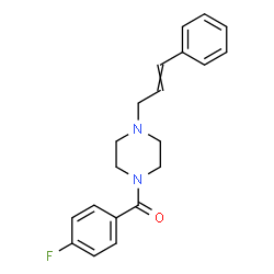 ChemSpider 2D Image | (4-Cinnamyl-1-piperazinyl)(4-fluorophenyl)methanone | C20H21FN2O