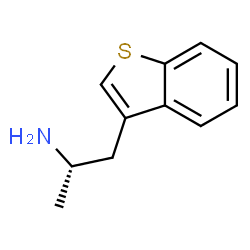 ChemSpider 2D Image | (2S)-1-(1-Benzothiophen-3-yl)-2-propanamine | C11H13NS