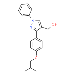ChemSpider 2D Image | [3-(4-Isobutoxyphenyl)-1-phenyl-1H-pyrazol-4-yl]methanol | C20H22N2O2