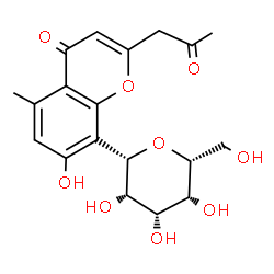ChemSpider 2D Image | (6S)-2,6-Anhydro-6-[7-hydroxy-5-methyl-4-oxo-2-(2-oxopropyl)-4H-chromen-8-yl]-D-altritol | C19H22O9