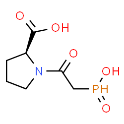 ChemSpider 2D Image | 1-{[Hydroxy(oxido)phosphoranyl]acetyl}-L-proline | C7H12NO5P