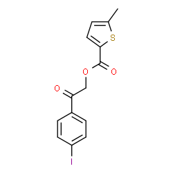 ChemSpider 2D Image | 2-(4-Iodophenyl)-2-oxoethyl 5-methyl-2-thiophenecarboxylate | C14H11IO3S