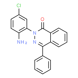 ChemSpider 2D Image | 2-(2-Amino-5-chlorophenyl)-4-phenyl-1(2H)-phthalazinone | C20H14ClN3O