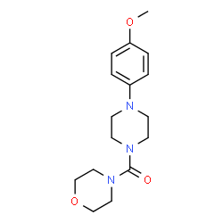ChemSpider 2D Image | [4-(4-Methoxyphenyl)-1-piperazinyl](4-morpholinyl)methanone | C16H23N3O3