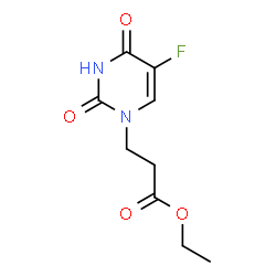 ChemSpider 2D Image | Ethyl 3-(5-fluoro-2,4-dioxo-3,4-dihydro-1(2H)-pyrimidinyl)propanoate | C9H11FN2O4