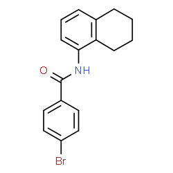 ChemSpider 2D Image | 4-Bromo-N-(5,6,7,8-tetrahydro-1-naphthalenyl)benzamide | C17H16BrNO