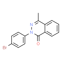 ChemSpider 2D Image | 2-(4-bromophenyl)-4-methylphthalazin-1-one | C15H11BrN2O