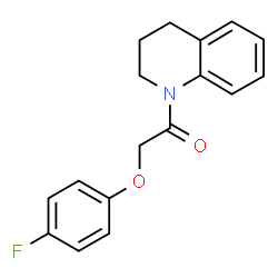 ChemSpider 2D Image | 1-(3,4-Dihydro-1(2H)-quinolinyl)-2-(4-fluorophenoxy)ethanone | C17H16FNO2