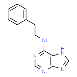 ChemSpider 2D Image | N-(2-Phenylethyl)-7H-purin-6-amine | C13H13N5
