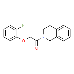 ChemSpider 2D Image | 1-(3,4-dihydro-1H-isoquinolin-2-yl)-2-(2-fluorophenoxy)ethanone | C17H16FNO2
