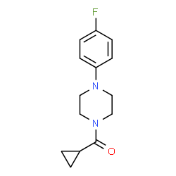 ChemSpider 2D Image | Cyclopropyl[4-(4-fluorophenyl)-1-piperazinyl]methanone | C14H17FN2O