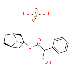 ChemSpider 2D Image | (3-exo)-8-Methyl-8-azabicyclo[3.2.1]oct-3-yl 3-hydroxy-2-phenylpropanoate sulfate (1:1) | C17H25NO7S