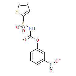 ChemSpider 2D Image | 3-Nitrophenyl (2-thienylsulfonyl)carbamate | C11H8N2O6S2