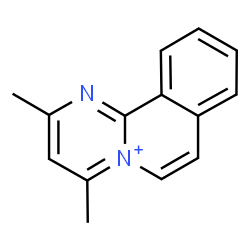 ChemSpider 2D Image | 2,4-Dimethylpyrimido[2,1-a]isoquinolin-5-ium | C14H13N2