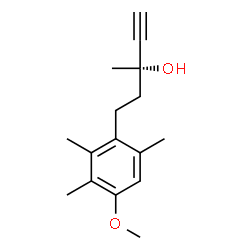 ChemSpider 2D Image | (3S)-5-(4-Methoxy-2,3,6-trimethylphenyl)-3-methyl-1-pentyn-3-ol | C16H22O2
