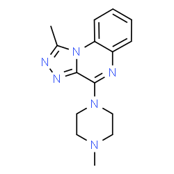 ChemSpider 2D Image | 1-Methyl-4-(4-methyl-1-piperazinyl)[1,2,4]triazolo[4,3-a]quinoxaline | C15H18N6