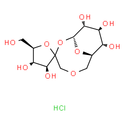 ChemSpider 2D Image | (1'R,3S,4S,5R,7'R,8'S,9'S,10'R)-5-(Hydroxymethyl)dihydro-3H-spiro[furan-2,3'-[2,5,11]trioxabicyclo[5.3.1]undecane]-3,4,8',9',10'-pentol hydrochloride (1:1) (non-preferred name) | C12H21ClO10