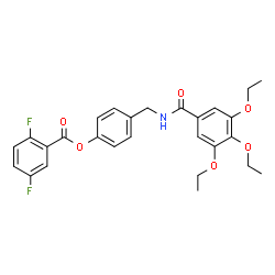 ChemSpider 2D Image | 4-{[(3,4,5-Triethoxybenzoyl)amino]methyl}phenyl 2,5-difluorobenzoate | C27H27F2NO6