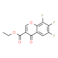 ChemSpider 2D Image | Ethyl 6,7,8-trifluoro-4-oxo-4H-chromene-3-carboxylate | C12H7F3O4