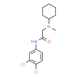 ChemSpider 2D Image | N~2~-Cyclohexyl-N-(3,4-dichlorophenyl)-N~2~-methylglycinamide | C15H20Cl2N2O