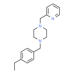 ChemSpider 2D Image | 1-(4-Ethylbenzyl)-4-(2-pyridinylmethyl)piperazine | C19H25N3