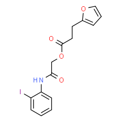 ChemSpider 2D Image | 2-[(2-Iodophenyl)amino]-2-oxoethyl 3-(2-furyl)propanoate | C15H14INO4