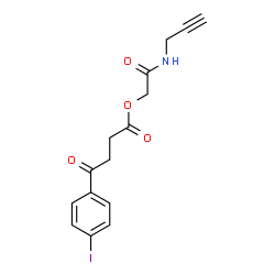 ChemSpider 2D Image | 2-Oxo-2-(2-propyn-1-ylamino)ethyl 4-(4-iodophenyl)-4-oxobutanoate | C15H14INO4