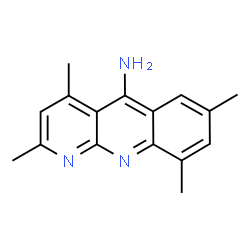 ChemSpider 2D Image | 2,4,7,9-Tetramethylbenzo[b][1,8]naphthyridin-5-amine | C16H17N3