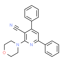 ChemSpider 2D Image | 2-(4-Morpholinyl)-4,6-diphenylnicotinonitrile | C22H19N3O