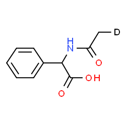 ChemSpider 2D Image | [(2-~2~H_1_)Ethanoylamino](phenyl)acetic acid | C10H10DNO3