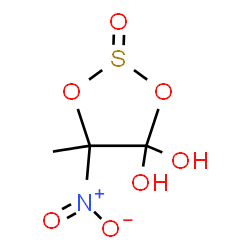 ChemSpider 2D Image | 5-Methyl-5-nitro-1,3,2-dioxathiolane-4,4-diol 2-oxide | C3H5NO7S